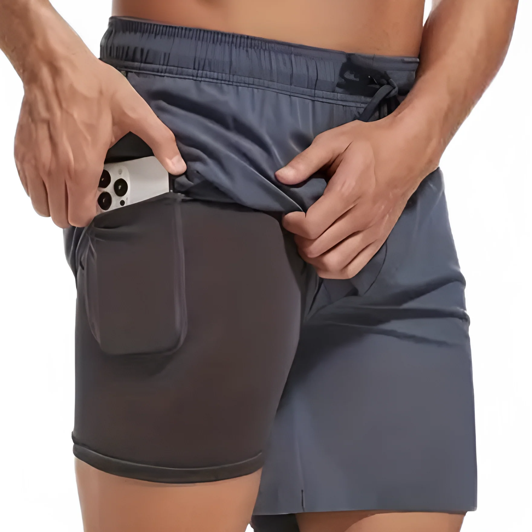 Boxhero 3-in-1 Quick-Dry Swim Trunks with Compression Liner - Image 12