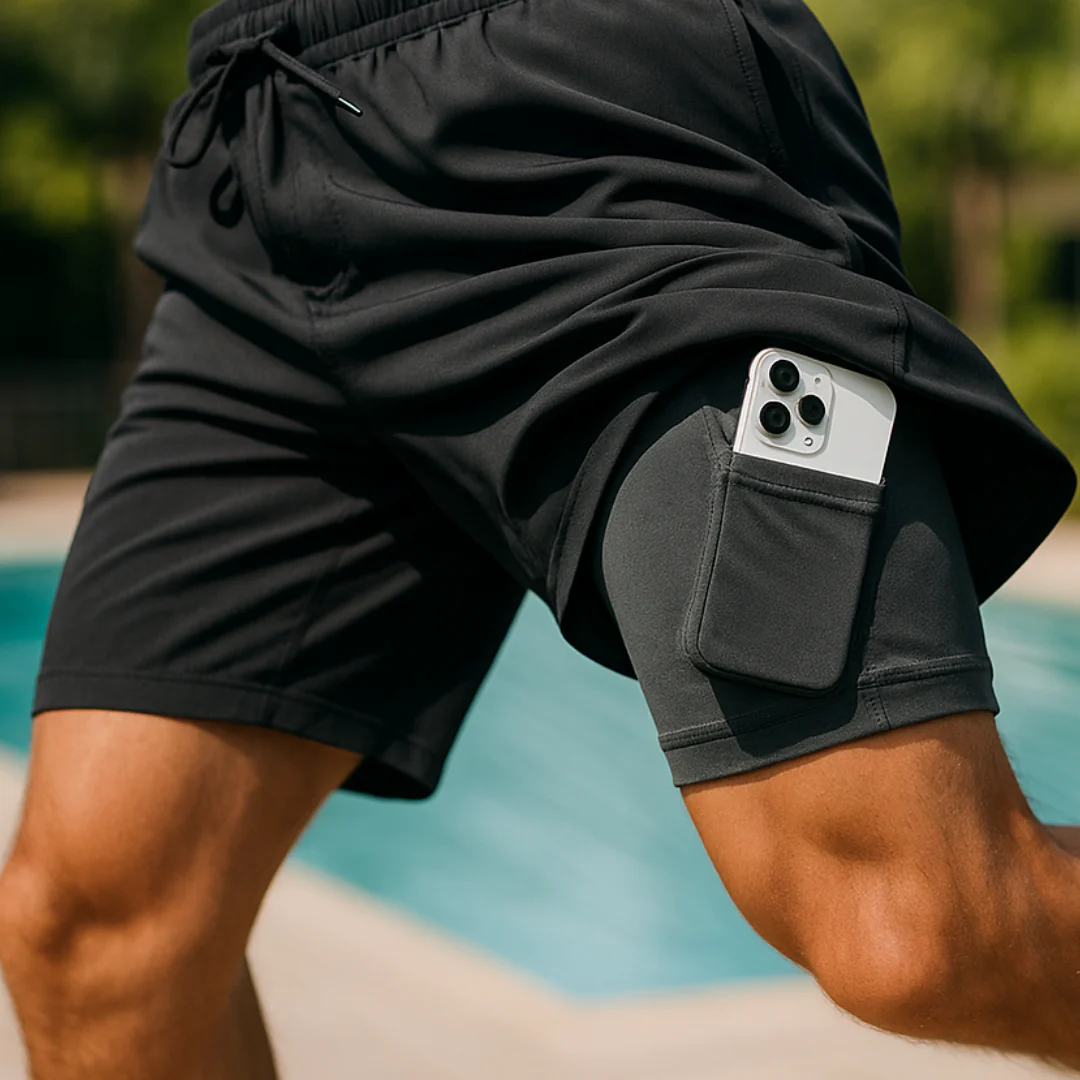 Boxhero 3-in-1 Quick-Dry Swim Trunks with Compression Liner - Image 5