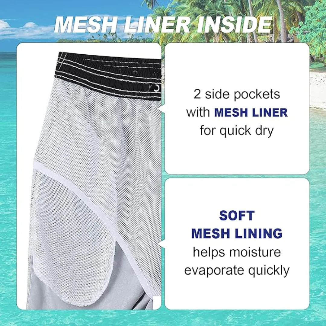 BoxHero USA Quick-Dry Swim Trunks with Built-In Liner - Image 4