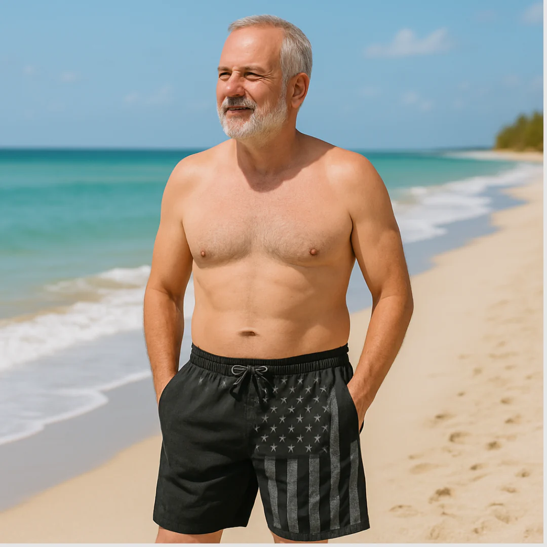 BoxHero USA Quick-Dry Swim Trunks with Built-In Liner - Image 9